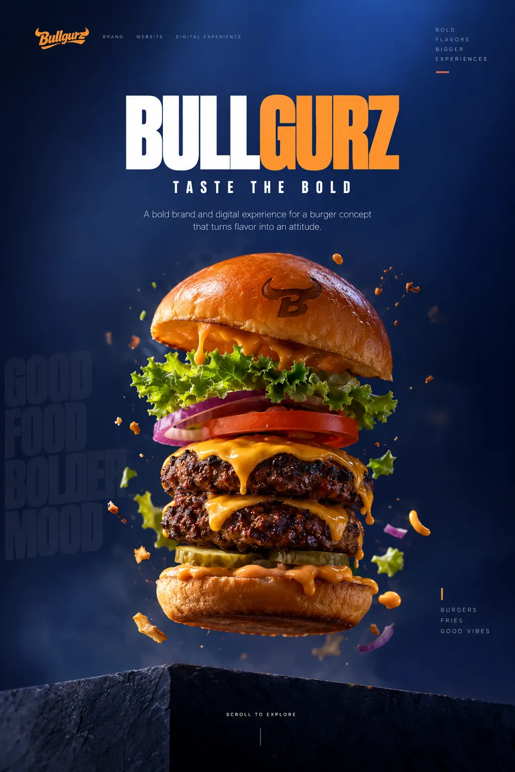 Bullguruz restaurant brand and website project