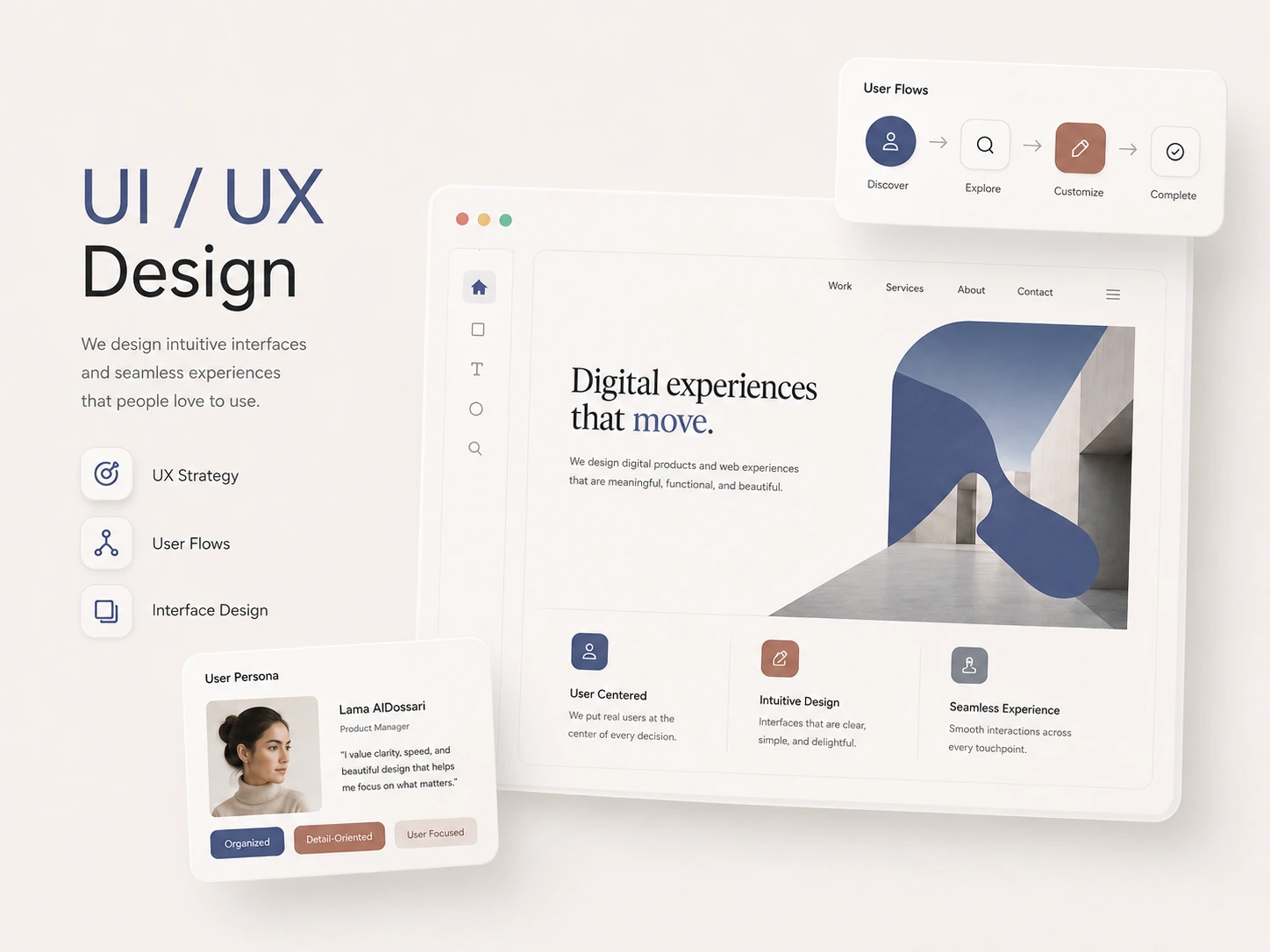 UI and UX design